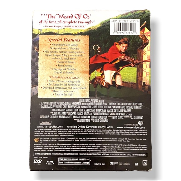 Harry Potter and the Sorcerers Stone (DVD, 2002, 2-Disc Set, Full Frame) - Picture 2 of 10